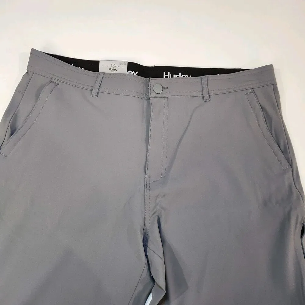 Hurley Men's Pants Performance Stretch Pants Zip Pocket / 36X30 / Gray /‎ New